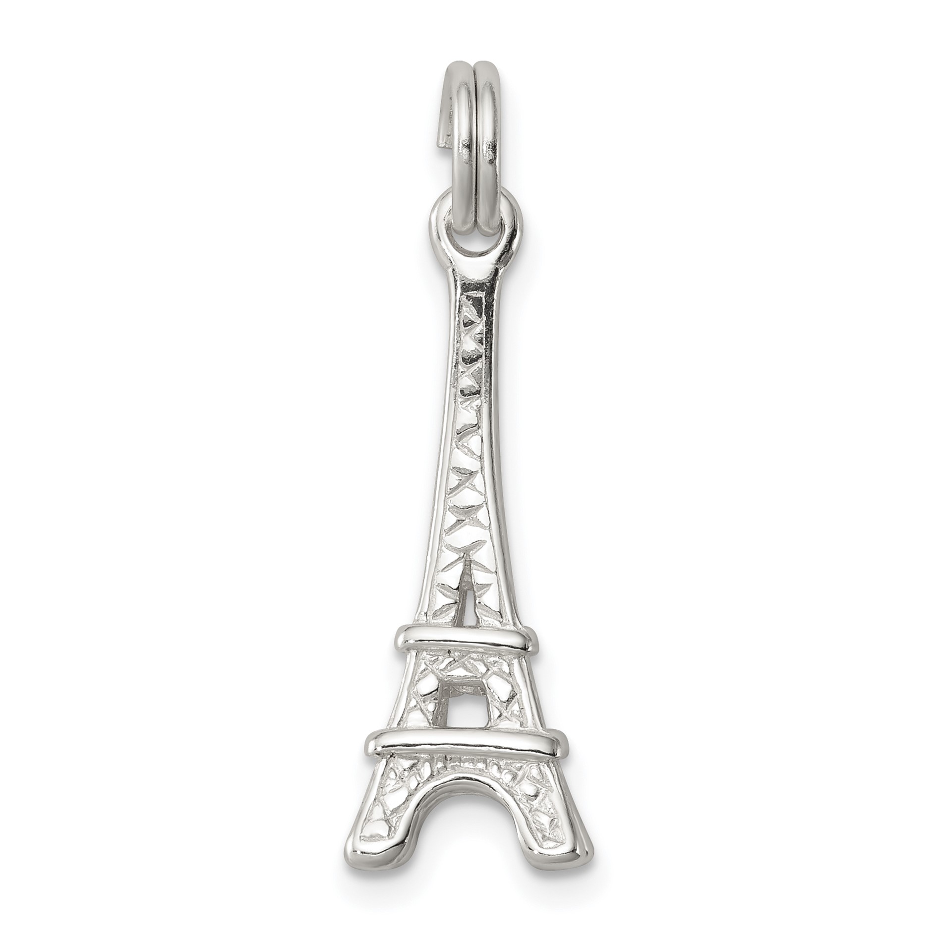 Diamond2Deal 925 Sterling Silver Eiffel Tower Pendant