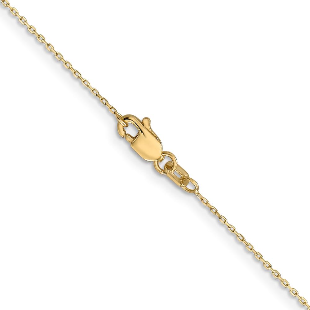 Diamond2Deal 10K Yellow Gold 0.8mm Cable Chain Necklace