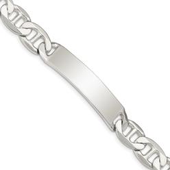 Diamond2Deal 925 Sterling Silver Engraveable Anchor Link Medical ID Bracelet Size 7.5in for women