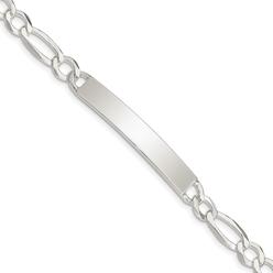 Diamond2Deal 925 Sterling Silver Medical ID Bracelet Size 7.5in for women