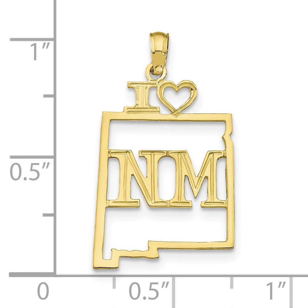 Diamond2Deal 10k Yellow Gold Solid New Mexico State Pendant (0.8grm)