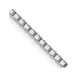 Diamond2Deal 14K White Gold 1.3mm Box Chain Necklace for Women