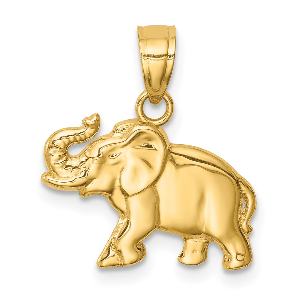 Diamond2Deal 14K Yellow Gold Elephant Pendant