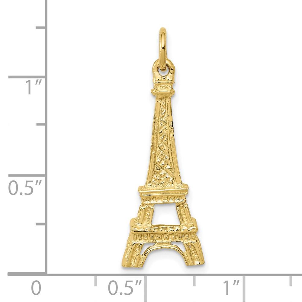 Diamond2Deal 10k Yellow Gold Eiffel Tower Charm Gift for Women