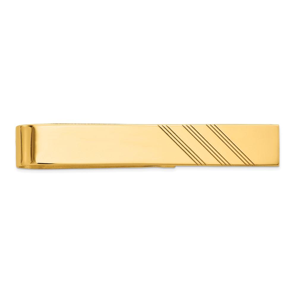 Diamond2Deal 14k Yellow Gold Tie Bar (Weight: 5.75grams)
