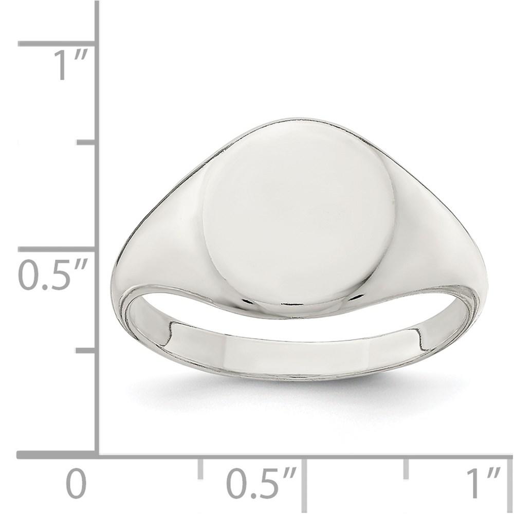 Diamond2Deal 925 Sterling Silver 13x10mm Closed Back Signet Ring for mens