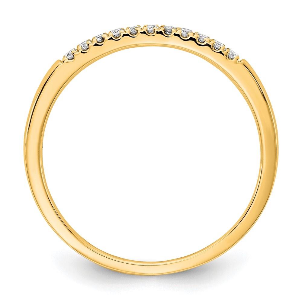Diamond2Deal 14k Yellow Gold Lab Grown Diamond VS/SI GH, 1/10ct Wedding Band Ring
