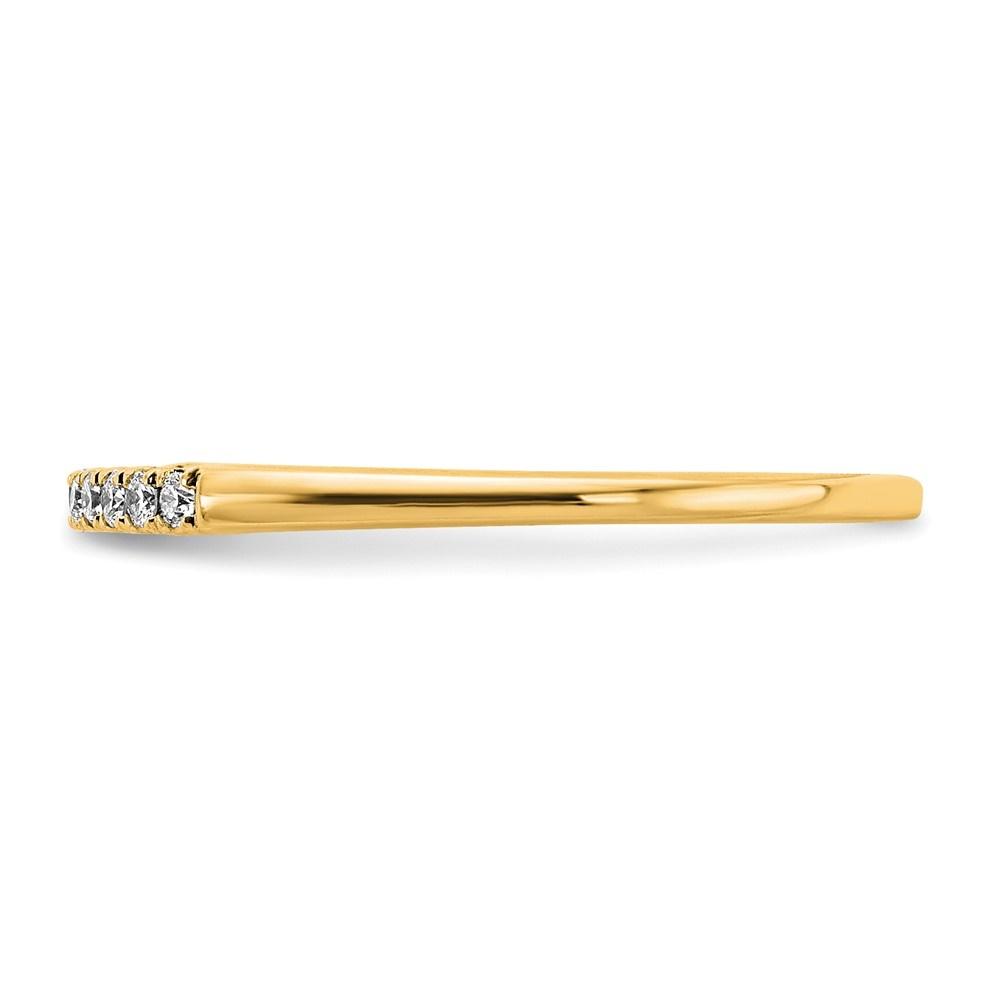 Diamond2Deal 14k Yellow Gold Lab Grown Diamond VS/SI GH, 1/10ct Wedding Band Ring