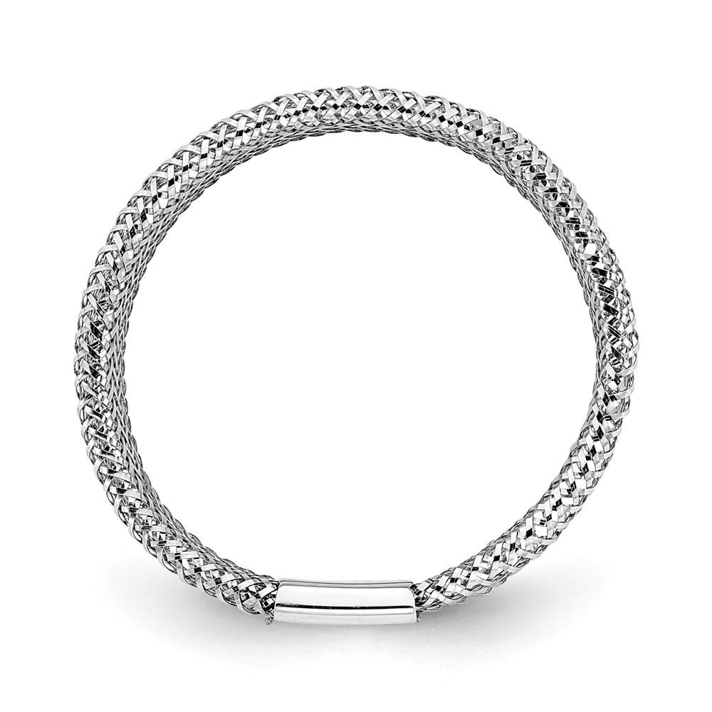 Diamond2Deal 14k White Gold Stretch Ring, Strech Size Gift for Women