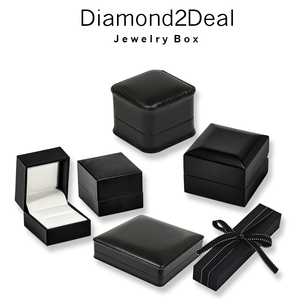 Diamond2Deal White Night 925 Sterling Silver Rhodium-plated Black and White Diamond Ring Size 7 Gift for Women