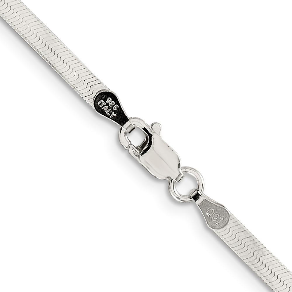 Diamond2Deal 925 Sterling-silver 3mm Magic Herringbone Chain Necklace 18inch