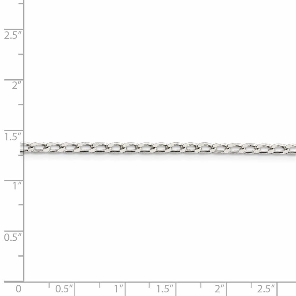 Diamond2Deal 925 Sterling-silver 2.8mm Open Link Chain Necklace 24inch