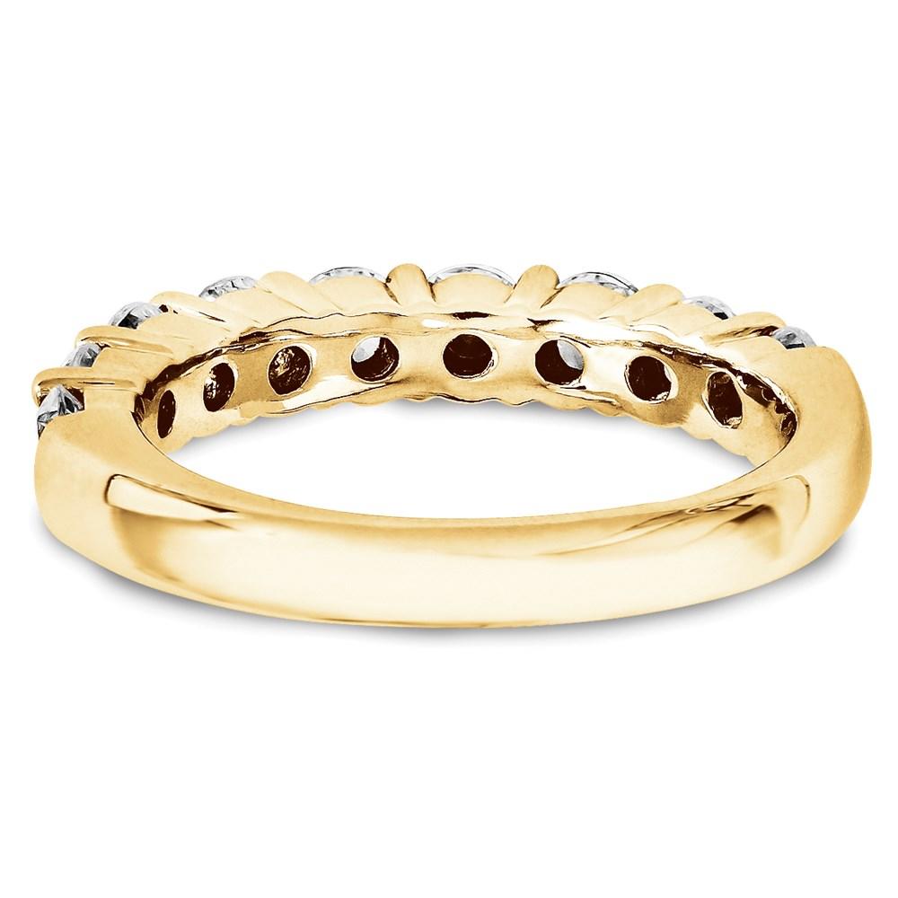 Diamond2Deal 14k Yellow Gold Round Cut Natural Diamond Wedding Engament Ring