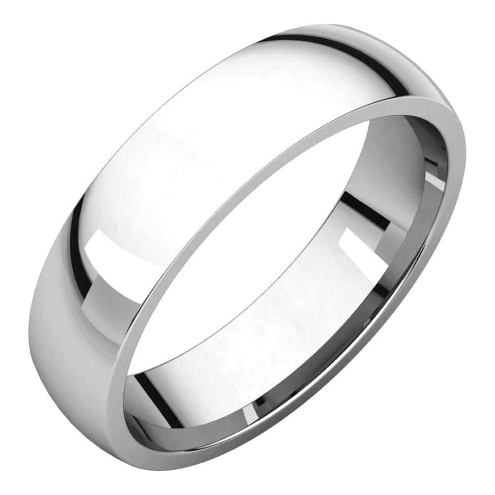 Diamond2Deal 10K White Gold 5mm Light Comfort Fit Anniversary Band Ring for Womens 