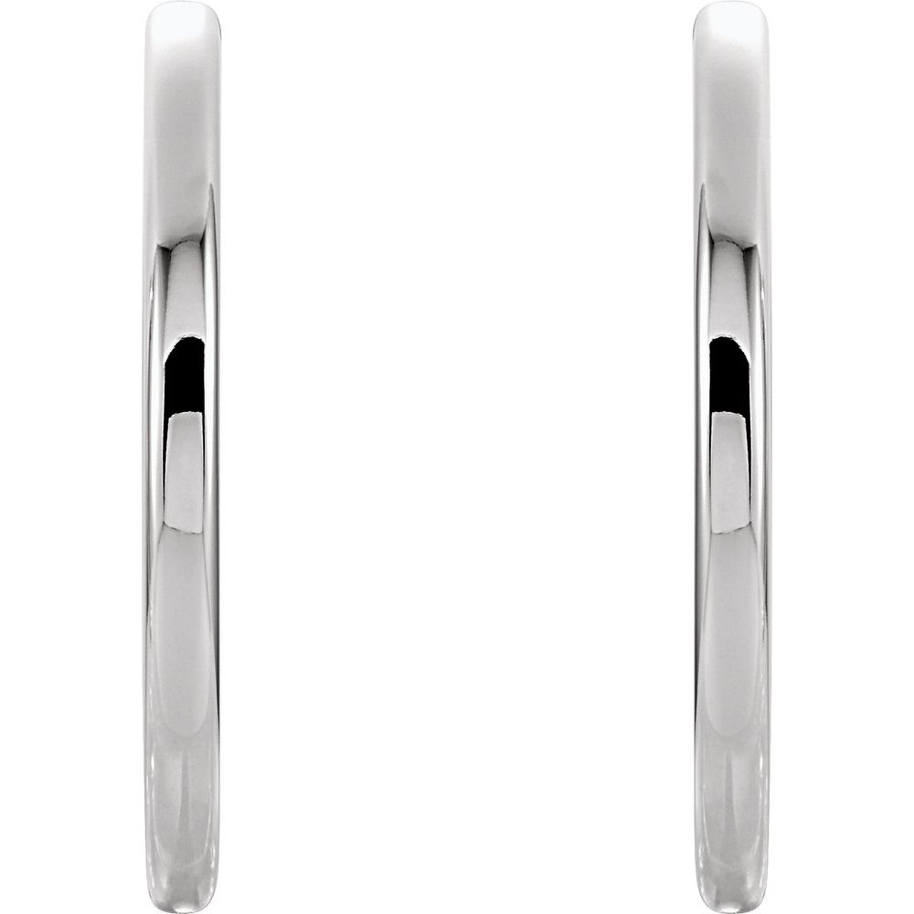 Diamond2Deal 14K White Gold 34.25mm Hinged Hoop Earrings for Women