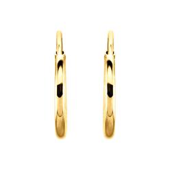 Diamond2Deal 14k Yellow Gold 10mm Endless Hoop Earrings for Women
