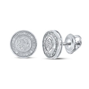 Diamond2deal Sterling Silver Mens Round Diamond Circle Disk Stud Earrings 1 5 Cttw Fine Jewelry Gift From Hearts Diamond2deal Sterling Silver Mens Round Diamond Circle Disk Stud Earrings 1 5 Cttw Fine Jewelry Gift From Hearts