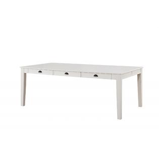 Homeroots 78 X 42 X 30 Antique White Poplar Dining Table