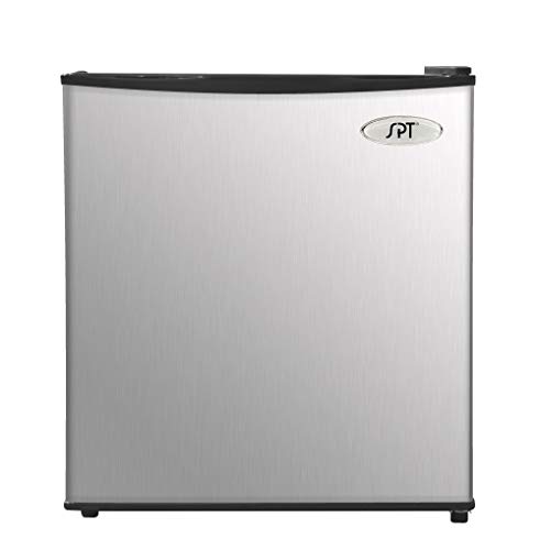 SPT 1.72 cu. feet Compact Refrigerator, Stainless Steel/Black