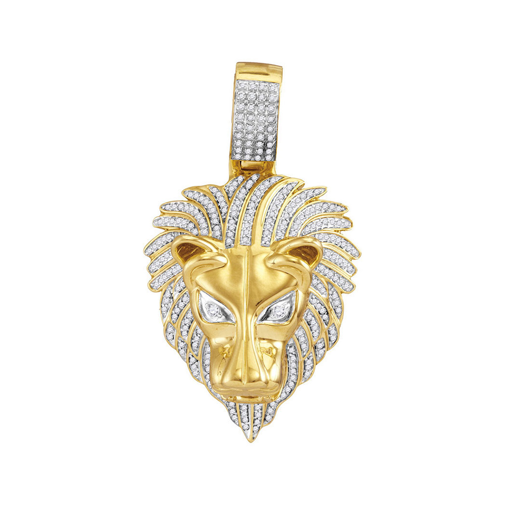 Diamond2Deal 10kt White Gold Owl Bird Animal Charm 1/4 Cttw Round Diamond Pendant for Women