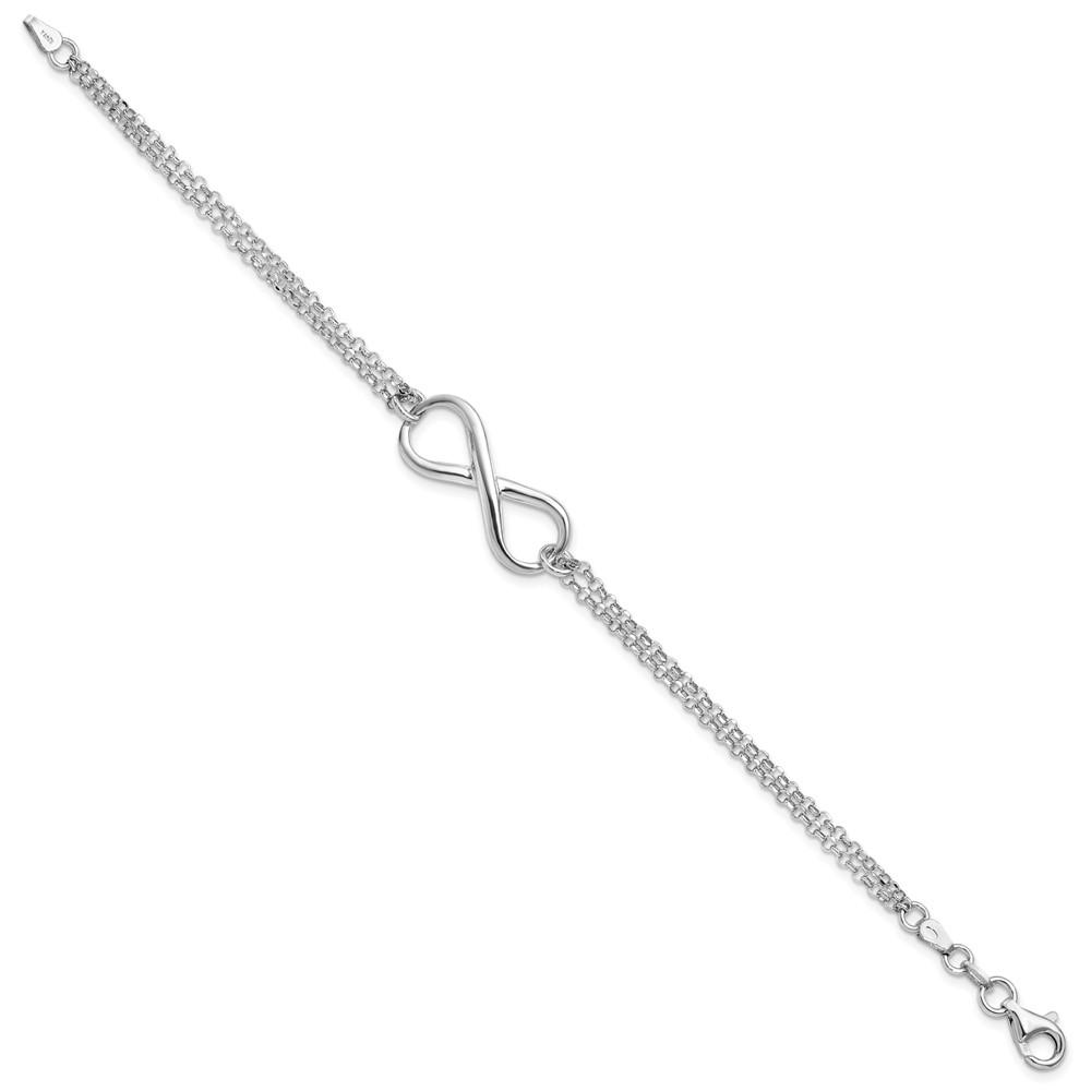Diamond2Deal 925 Sterling Silver Infinity Symbol Bracelet for women