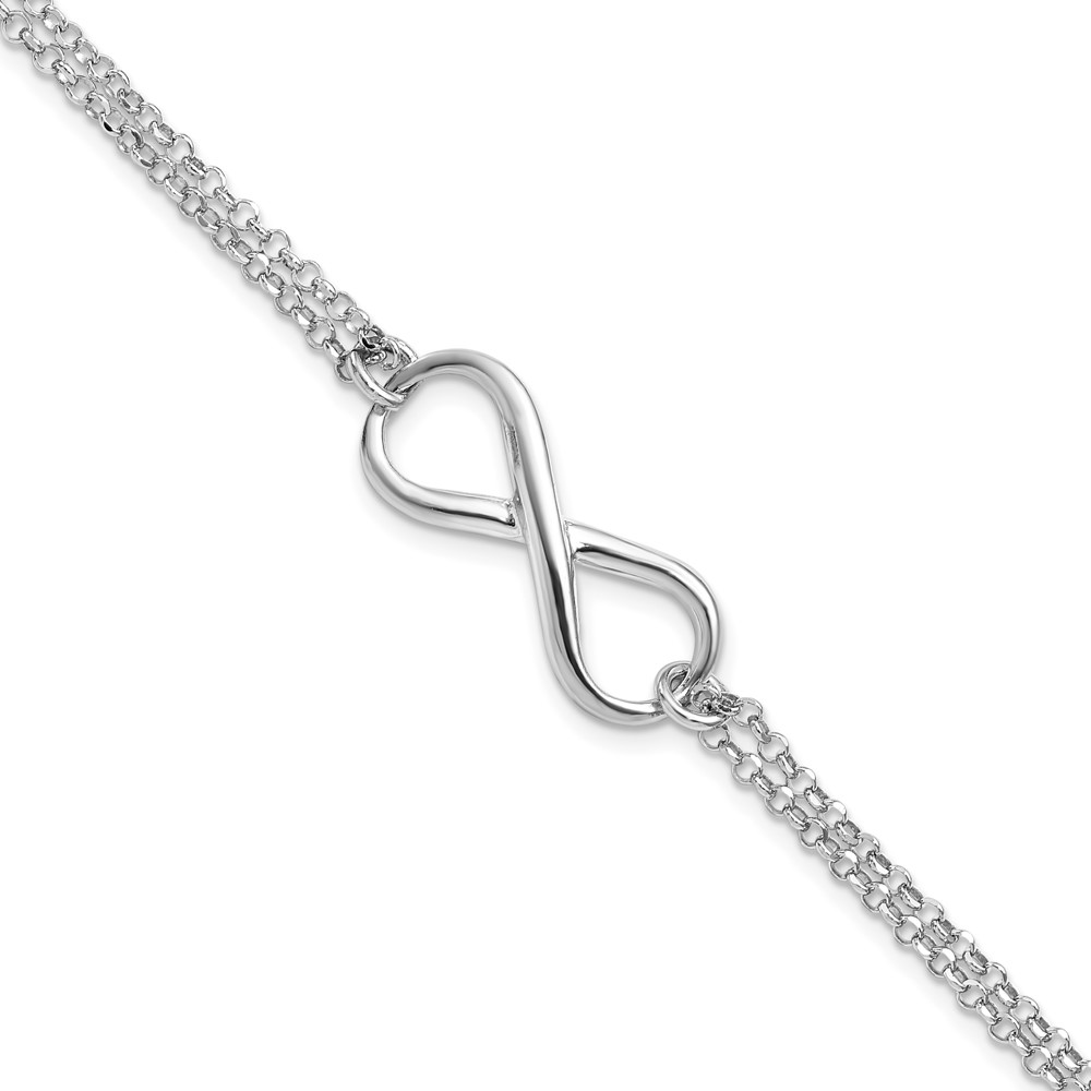 Diamond2Deal 925 Sterling Silver Infinity Symbol Bracelet for women