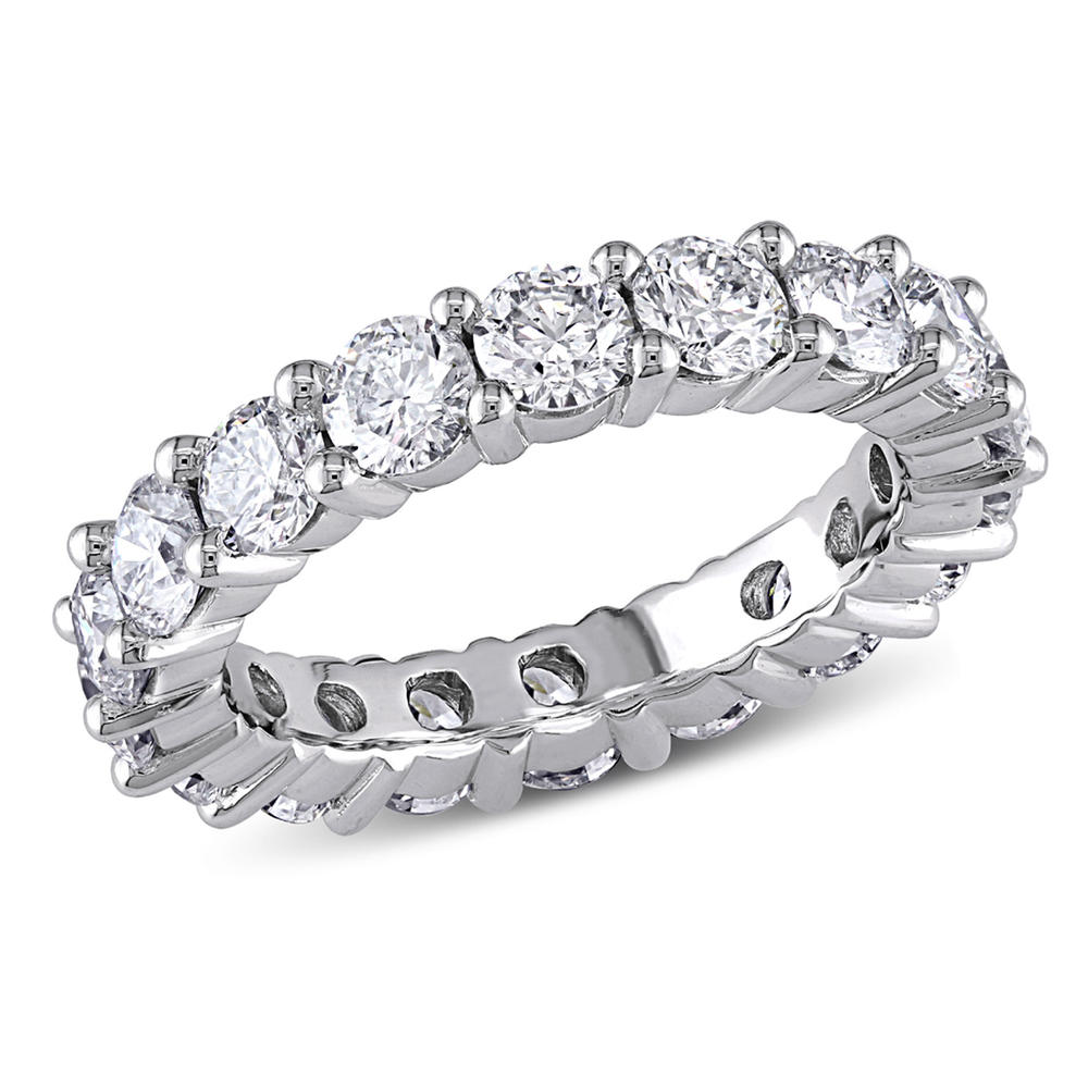 Gem And Harmony 3.00 Carat (ctw Color H-I, I1-I2) Full Eternity Band Ring in 14K White Gold (SIZE 7)