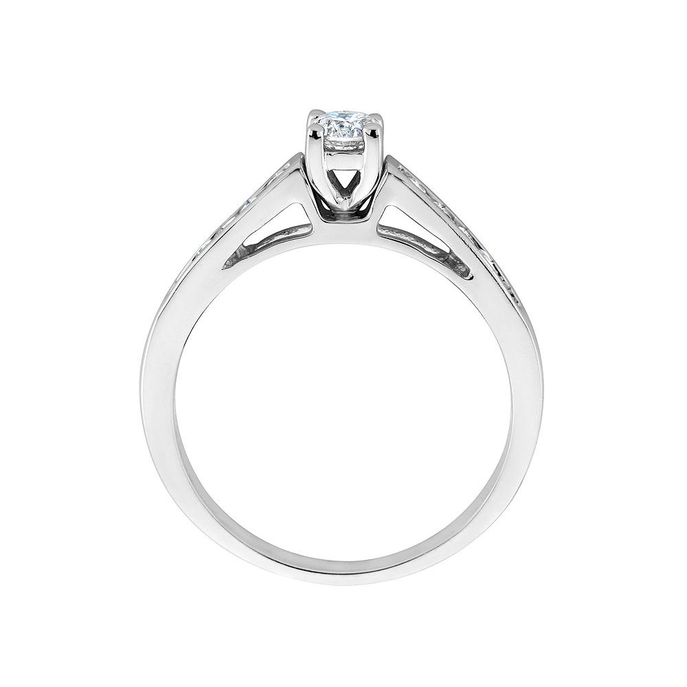 Gem And Harmony 1.00 Carat (ctw H-I-J, I2-I3) Diamond Engagement Ring and Wedding Band Set in 10K White Gold
