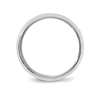 Gem And Harmony Mens 10k White Gold 8mm Comfort Fit Wedding Band