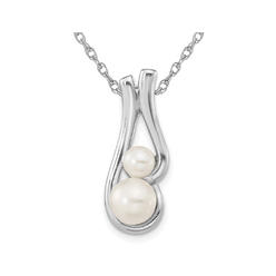 Gem And Harmony Cultured Freshwater Pearl Pendant Necklace in Sterling Silver