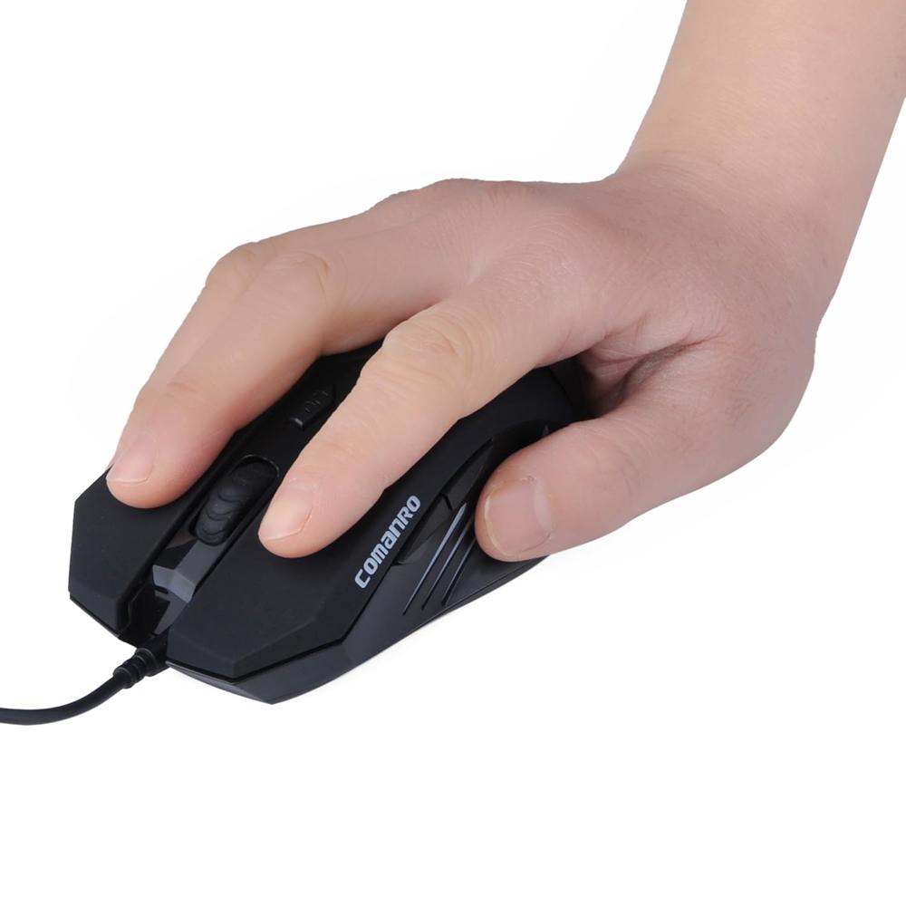 COMANRO USB Wired Gaming Mouse, 2400 DPI Ergonomic Game PC Mice, 5 ...