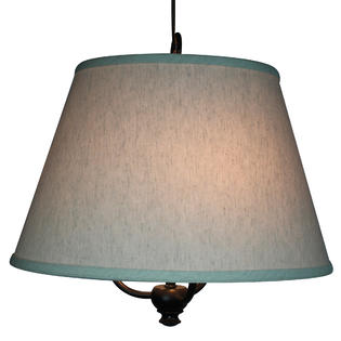 Laura Ashley Three Light Pendant In Antique Black Finish