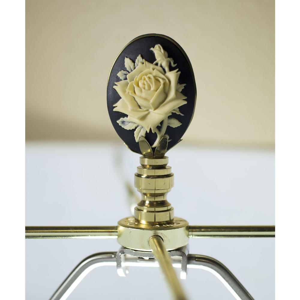 B&P Lamp Supply, Inc Rose Cameo Polished Brass Finial