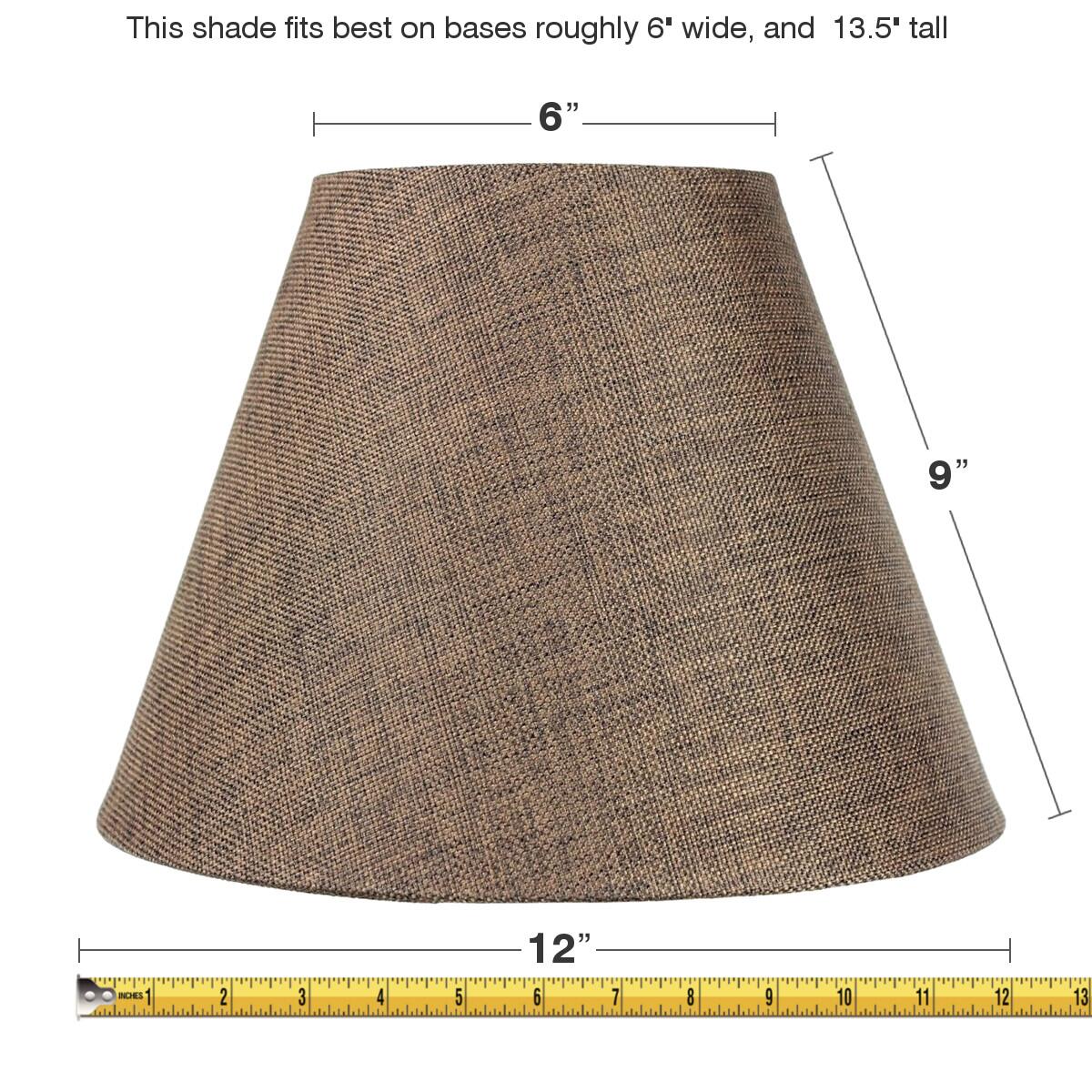 Homeconcept 6x12x9 Slip Uno Fitter Hard Back Empire Lamp Shade Chocolate Burlap Homeconcept 6x12x9 Slip Uno Fitter Hard, What Is A Slip Uno Fitter Lamp Shade