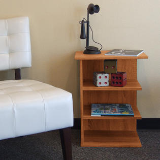 HomeConcept Magazine Rack Chairside End Table Light Cherry