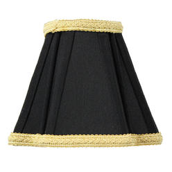 HomeConcept 2x5x5 Black with Gold Liner Chandelier Clip-On Lampshade