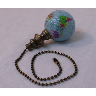 Homeconcept Earth Globe Ceiling Fan Pull 2 25 H With 12