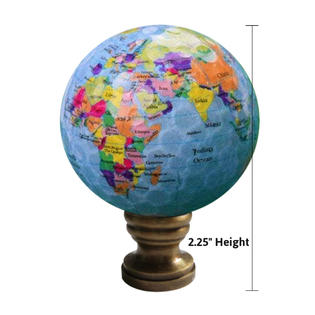 Homeconcept Earth Globe Ceiling Fan Pull 2 25 H With 12