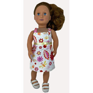 Doll Clothes Superstore Flower Print Sundress Fit 18 Inch Girl