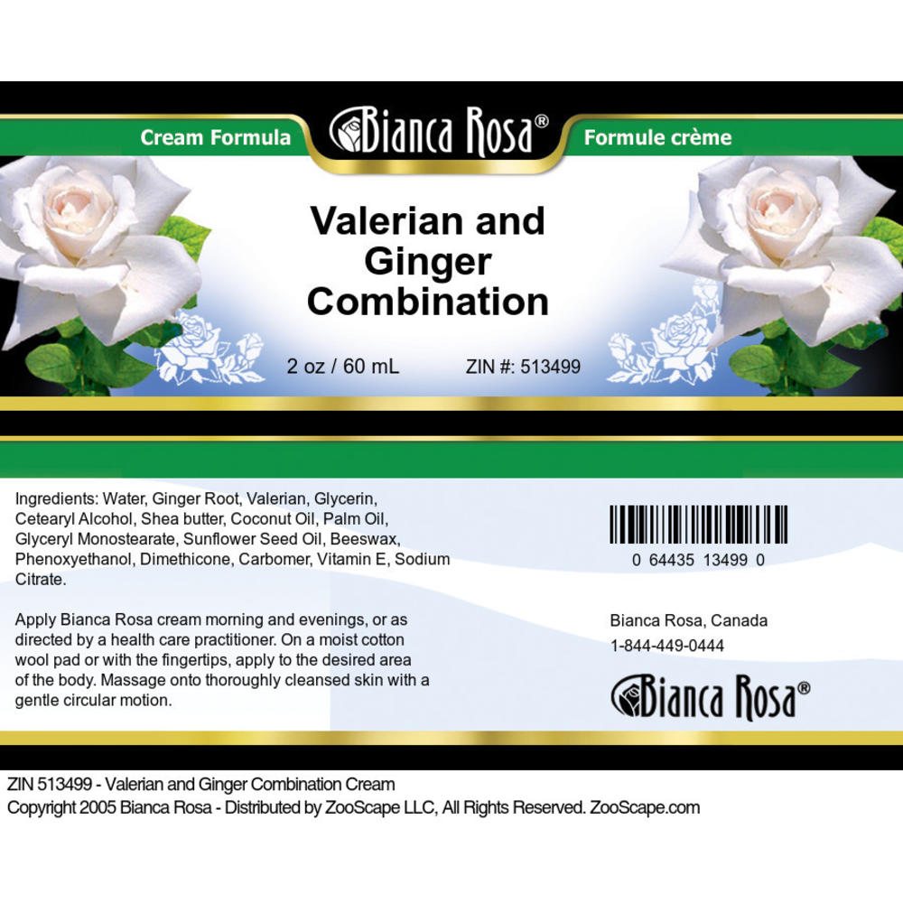 Bianca Rosa Valerian and Ginger Combination Cream (2 oz, ZIN: 513499)