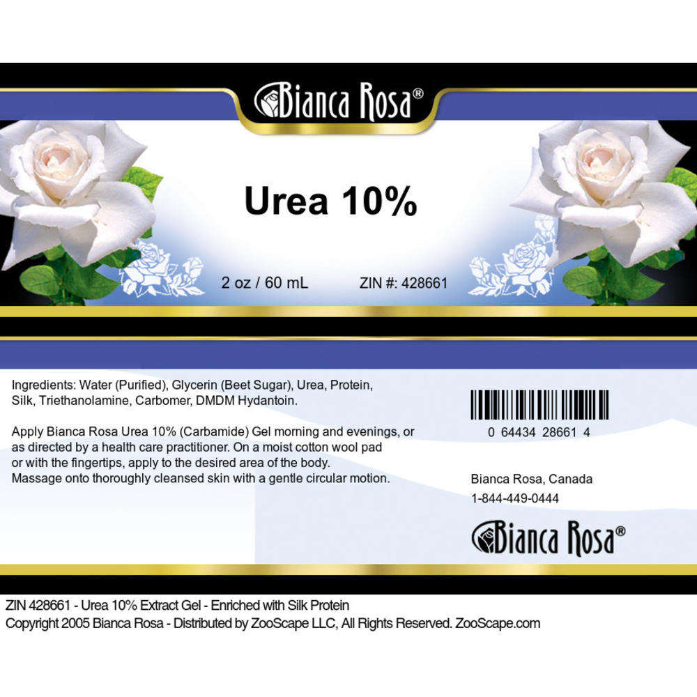 Bianca Rosa Urea 10% Gel - Enriched with Silk Protein (2 oz, ZIN: 428661)