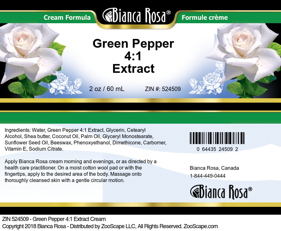 Bianca Rosa Green Pepper 4:1 Extract Cream (2 oz, ZIN: 524509)
