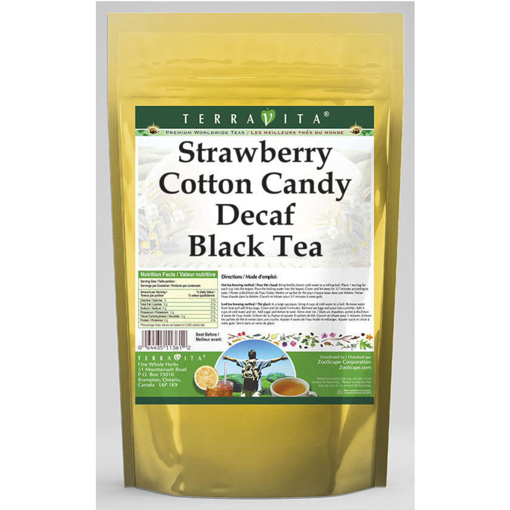 TerraVita Strawberry Cotton Candy Decaf Black Tea (50 tea bags, ZIN: 543157)