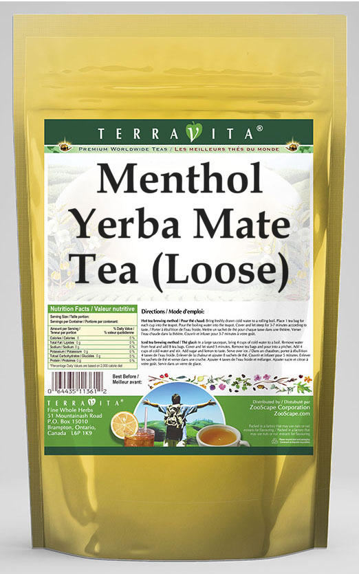 TerraVita Menthol Yerba Mate Tea (Loose) (4 oz, ZIN: 554608)