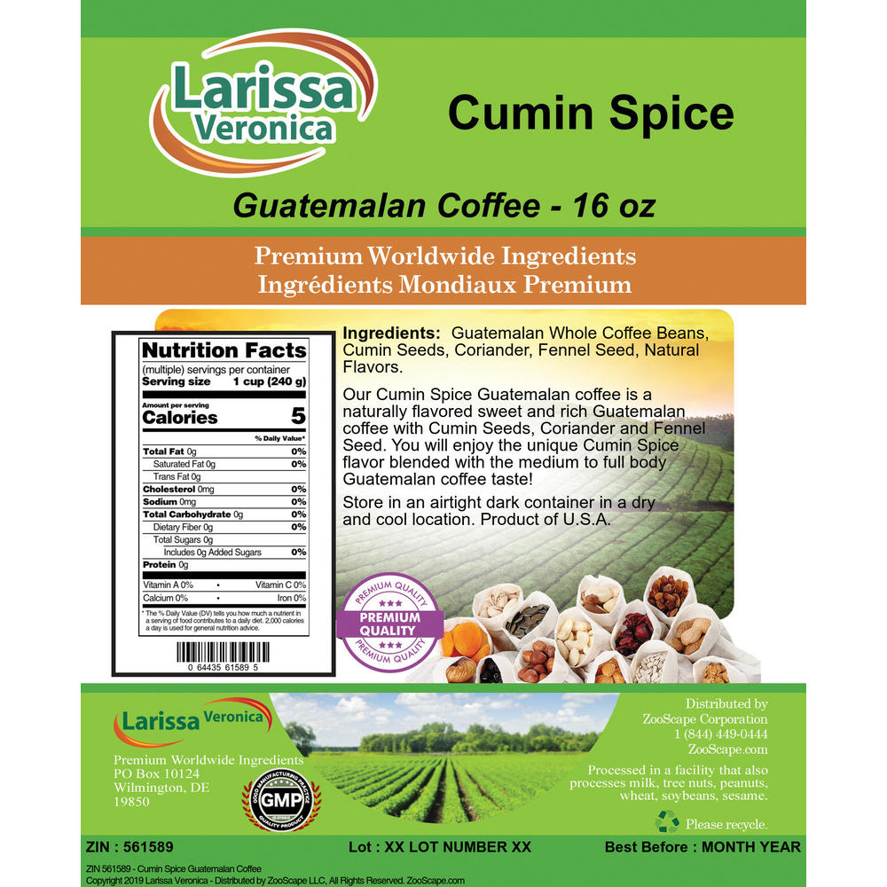 Larissa Veronica Cumin Spice Guatemalan Coffee (16 oz, ZIN: 561589)