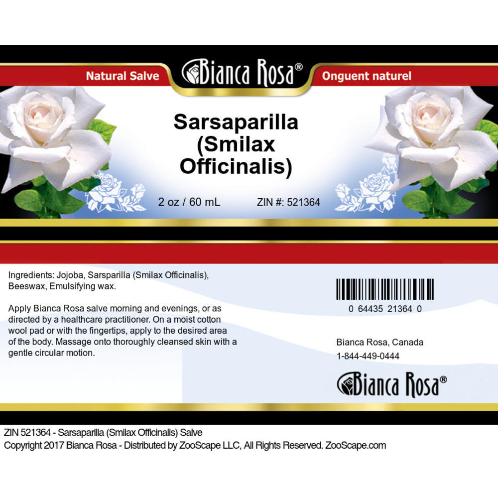 Bianca Rosa Sarsaparilla (Smilax Officinalis) Salve (2 oz, ZIN: 521364)
