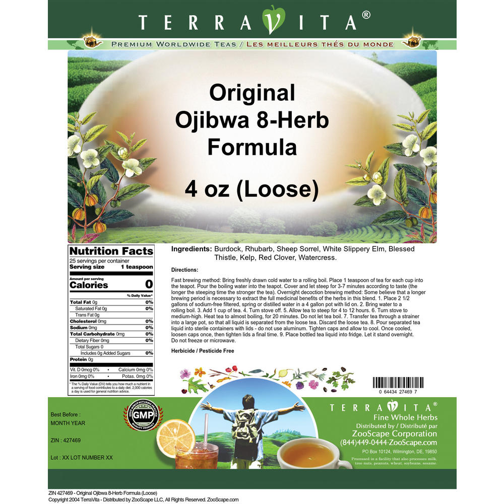 TerraVita Original Ojibwa 8-Herb Formula (Loose) (4 oz, ZIN: 427469)
