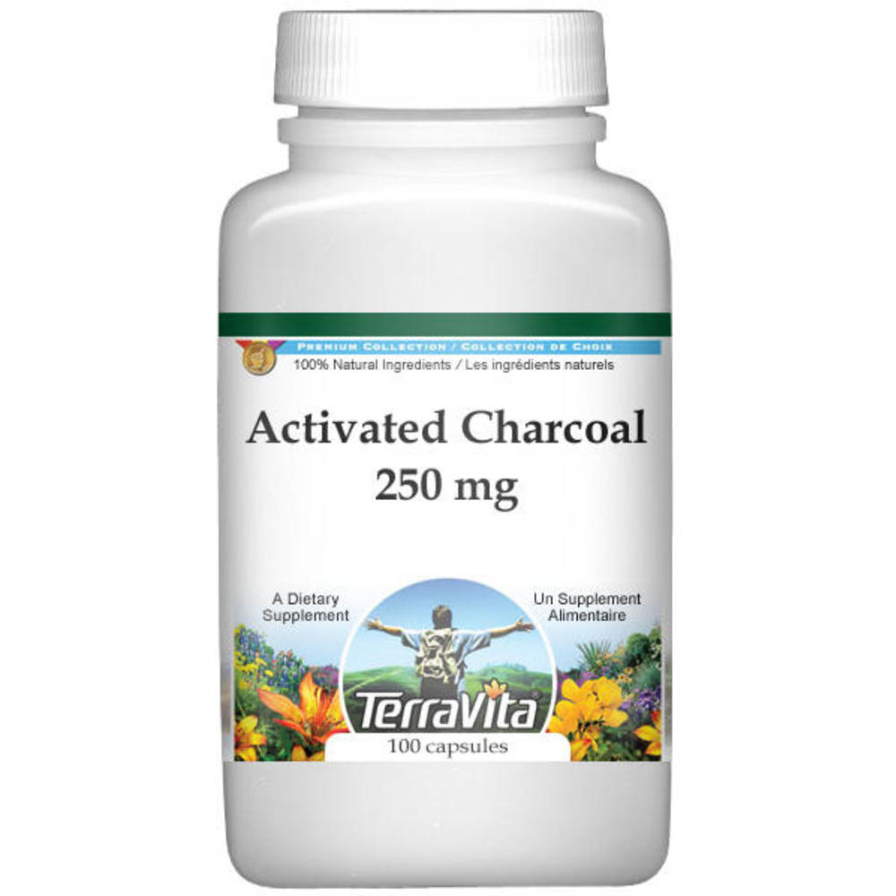 TerraVita Activated Charcoal - 250 mg (100 capsules, ZIN: 513869)