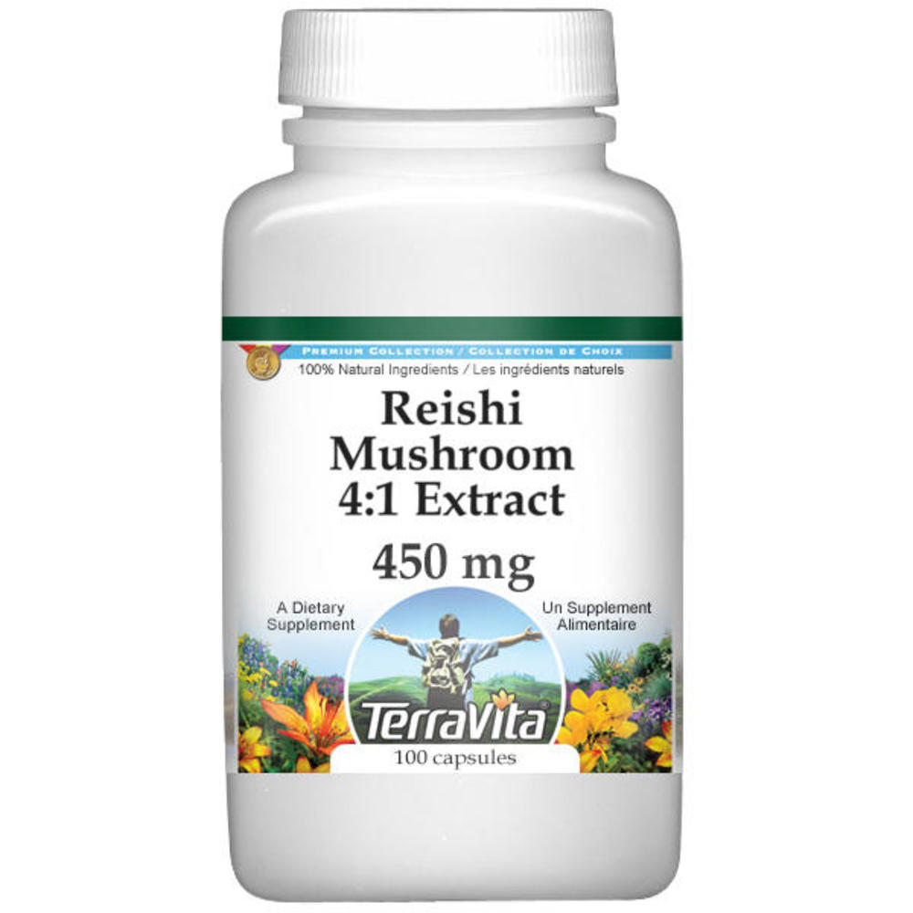 TerraVita Reishi Mushroom 4:1 Extract - 450 mg (100 capsules, ZIN: 520594)