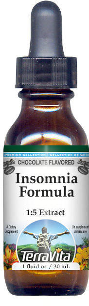 TerraVita Insomnia Formula Glycerite Liquid Extract (1:5) - Chocolate Flavored (1 oz, ZIN: 522615)